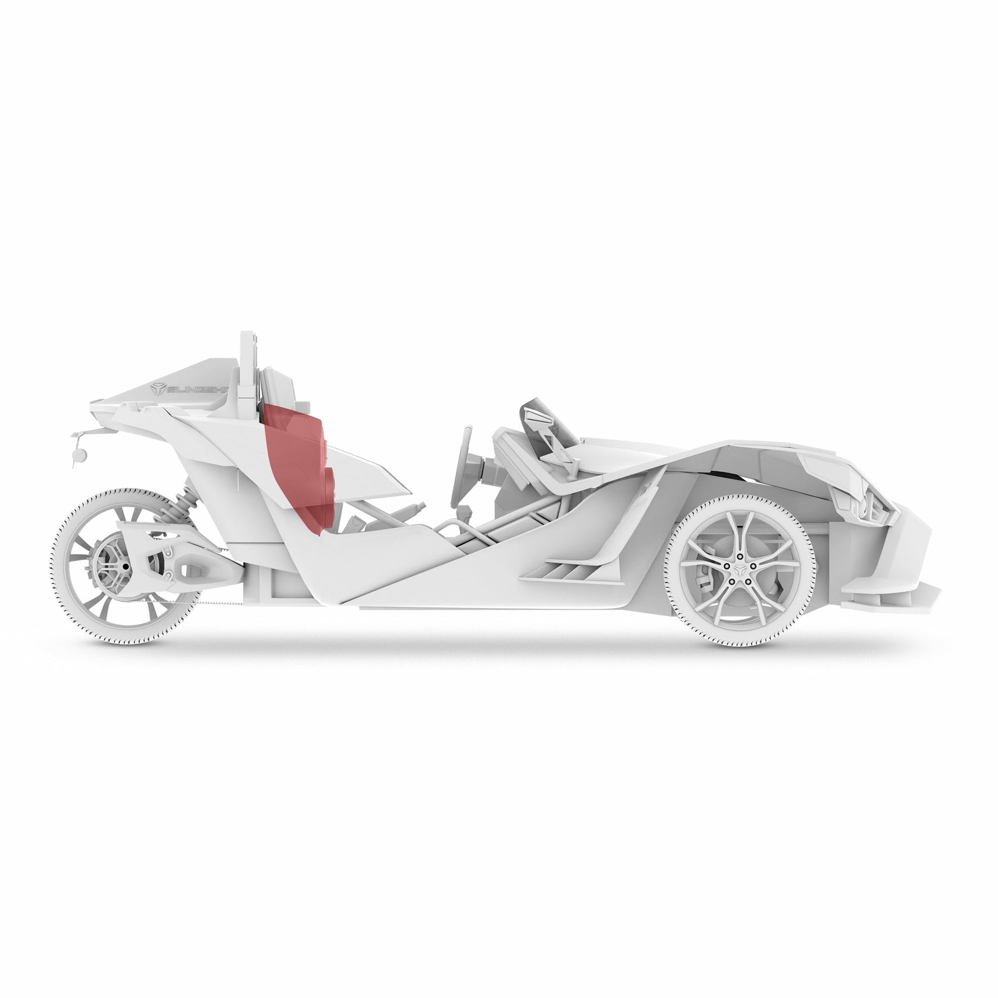Polaris Slingshot Water Fall Center Console 1 X 8" Enclosure With NXL-8/BK and PRO-TW1L | 2015 - 2019