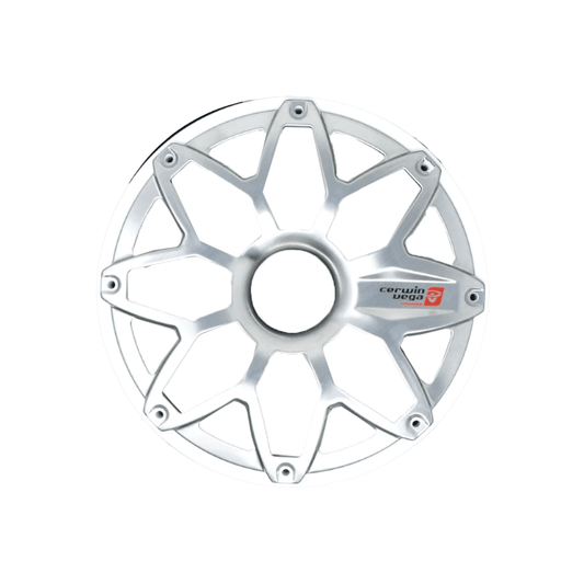 6.5" RPM Stroker Flush Mount Speaker Grill, White/Stainless (Pair) - SM65FGW