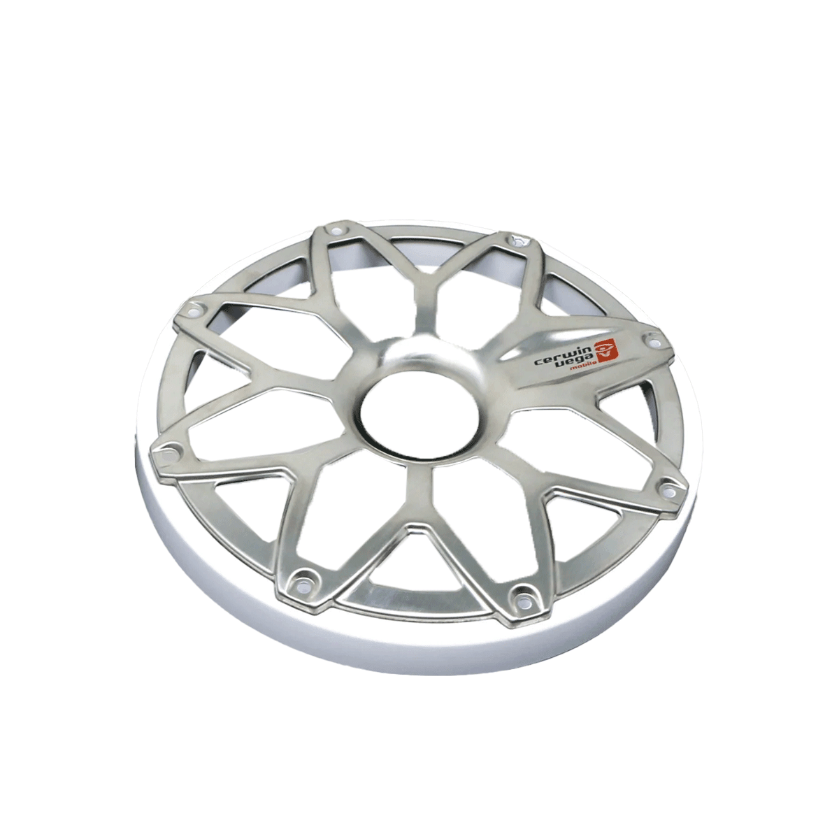 6.5" RPM Stroker Flush Mount Speaker Grill, White/Stainless (Pair) - SM65FGW