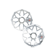 6.5" RPM Stroker Flush Mount Speaker Grill, White/Stainless (Pair) - SM65FGW