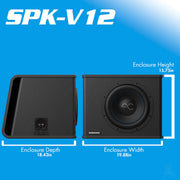 Spike Series Vented Subwoofer Enclosure, 350W/500W RMS | 8" 10" 12"