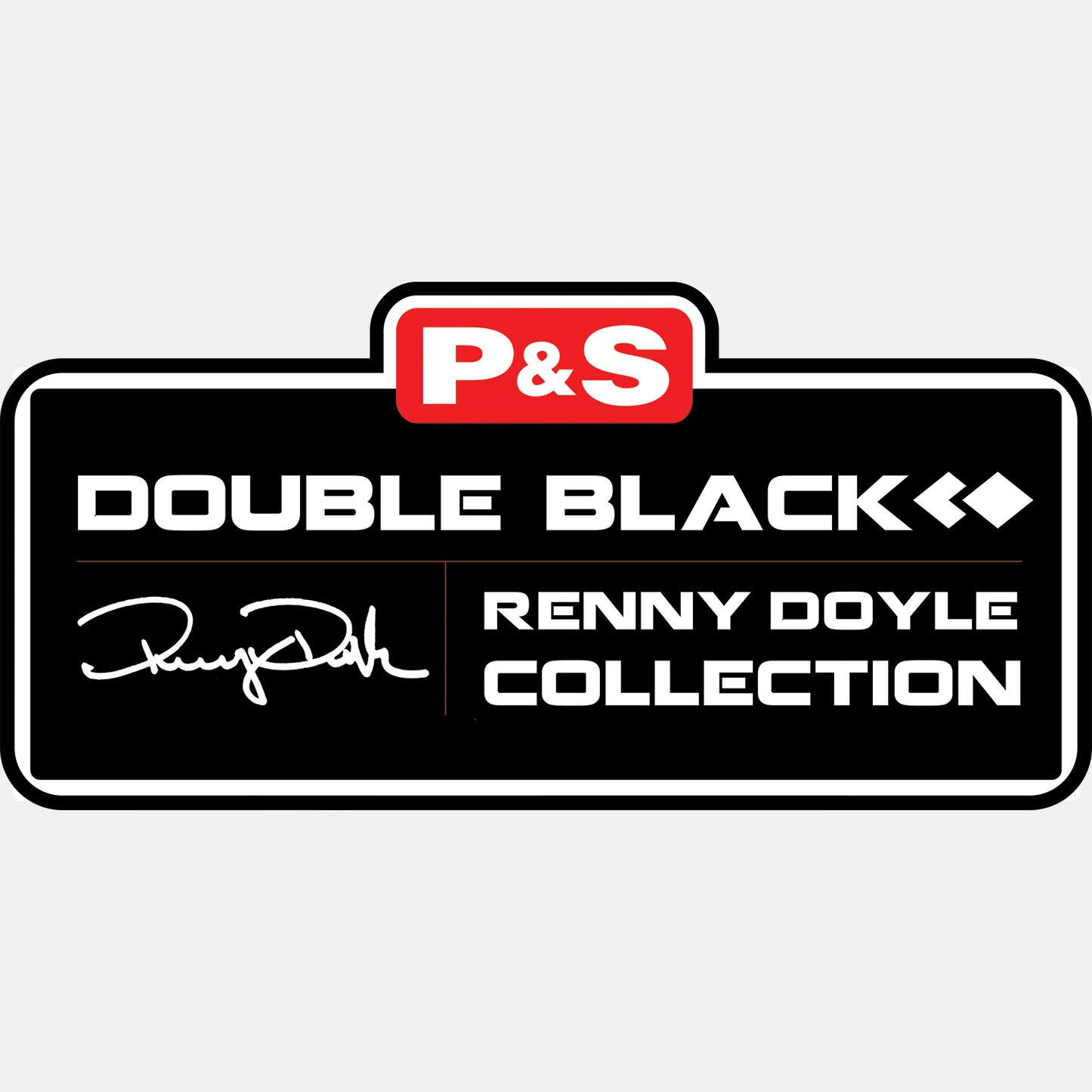 P & S Detail Products Double Black Giant Sticker AD12-DBLOGO