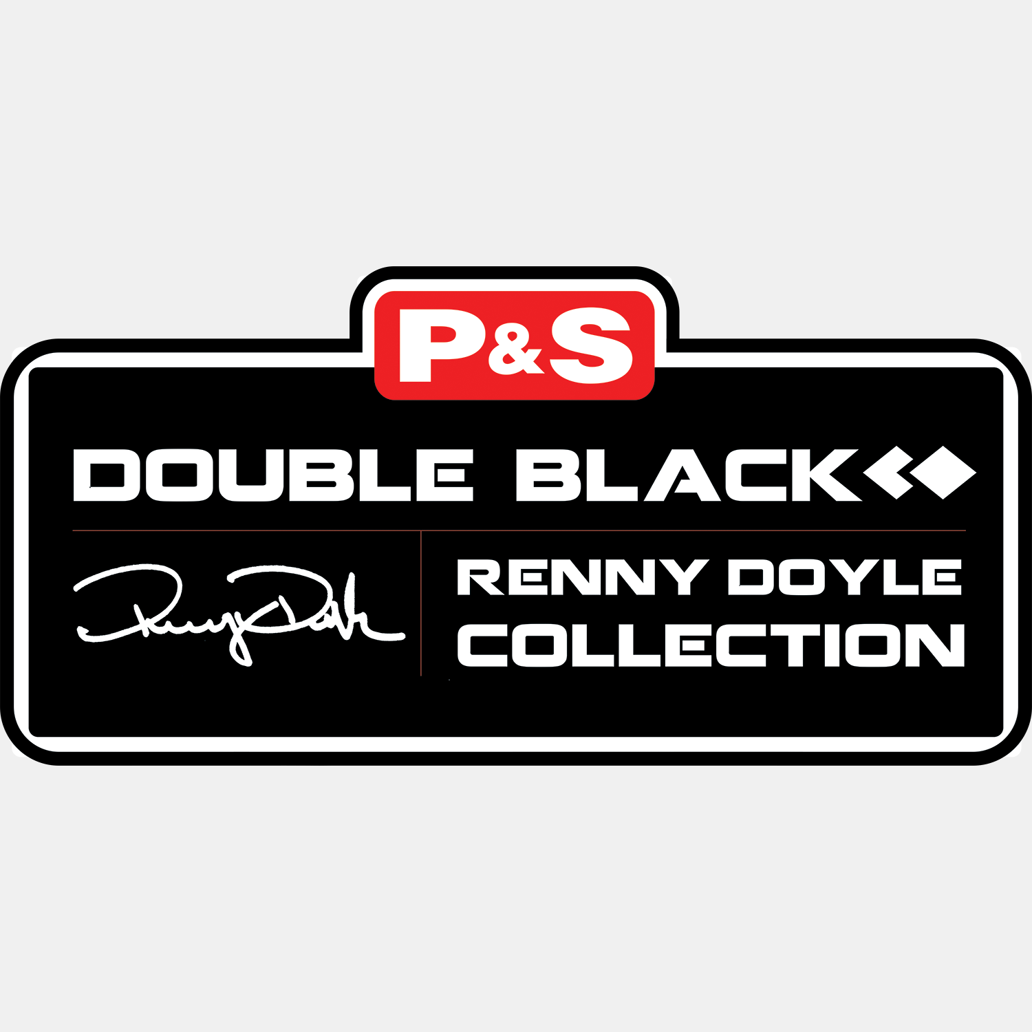 P & S Detail Products Double Black Giant Sticker AD12-DBLOGO