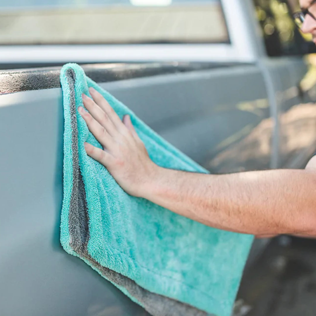 P & S Detail Products LIQUID8R Drying Towel - AQUA BLUE / ICE GREY (20"x 24") S1136