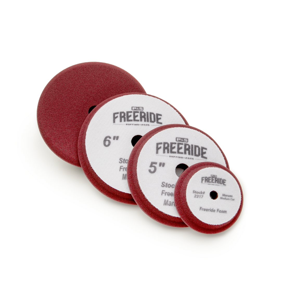 P & S Detail Products DB Freeride Maroon Medium Cut Pad P2317