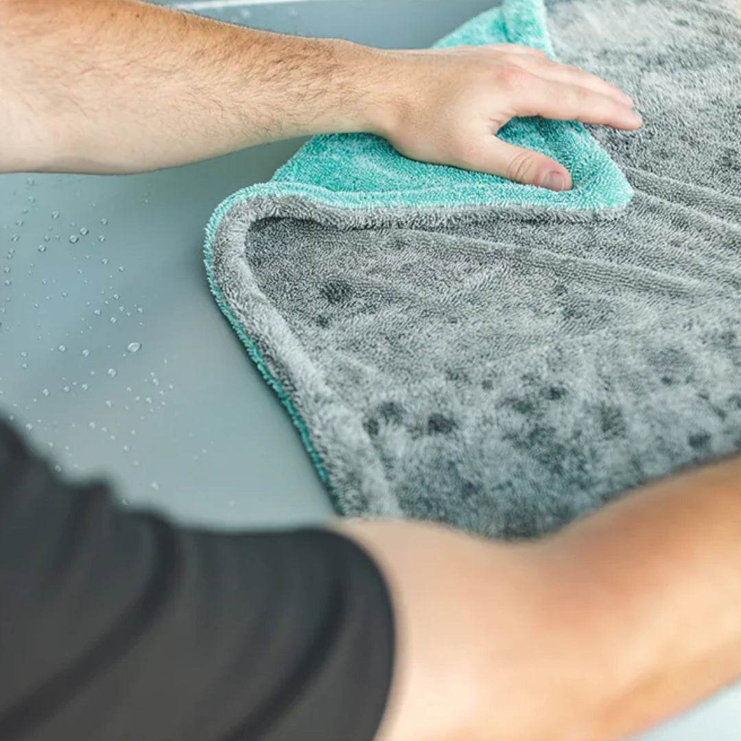 P & S Detail Products LIQUID8R Drying Towel - AQUA BLUE / ICE GREY (20"x 24") S1136