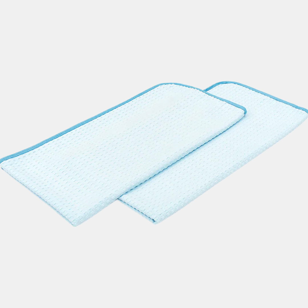 P & S Detail Products Dry Me A River Waffle Weave - 2 Pack (20"x40") Light Blue S1147