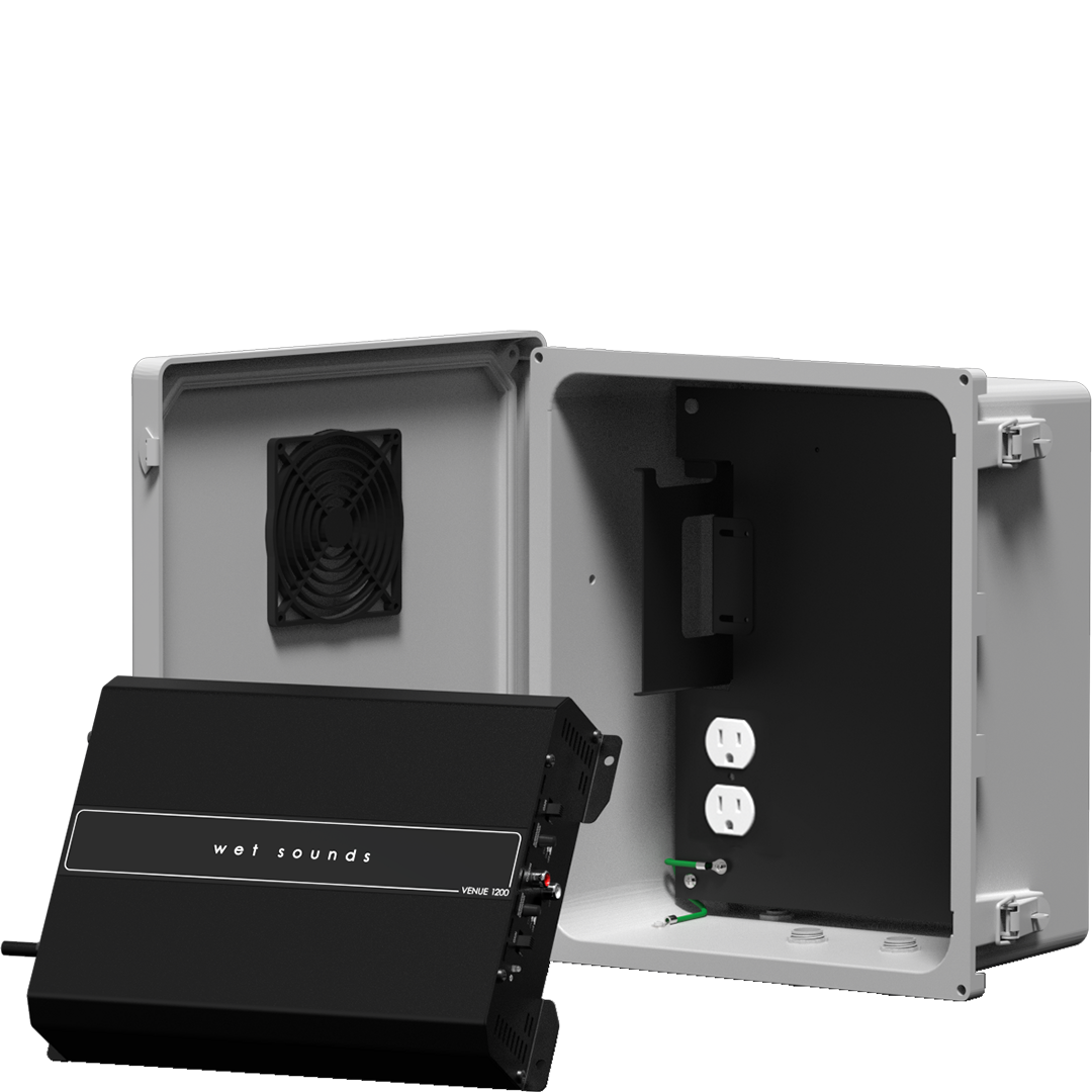 Venue Series 110v, 1200W 4 Channel Amplifier w/Enclosure
