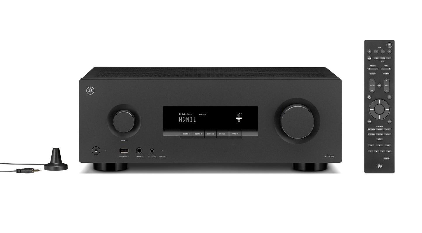 Yamaha RX300A 5.2 Channel 8K A/V Receiver with Dolby Atmos and Bluetooth Multipoint