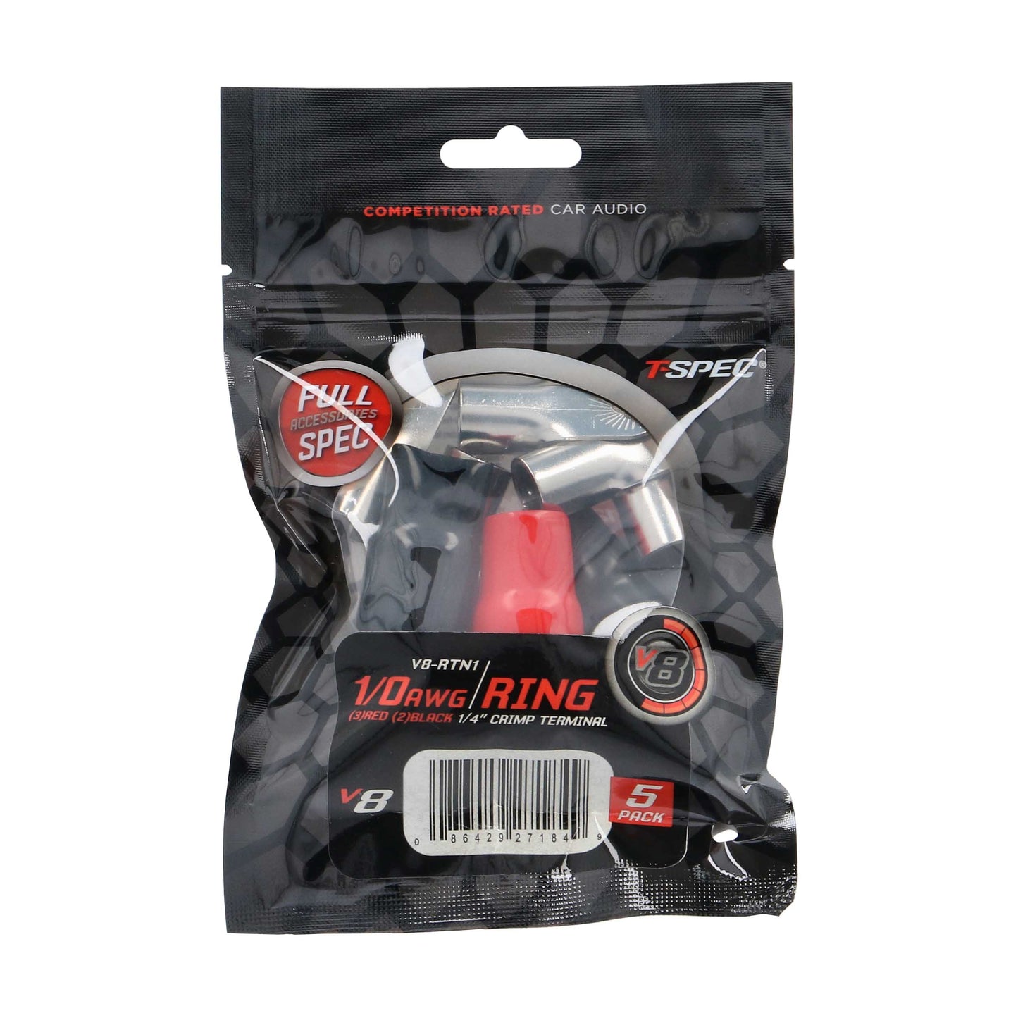 V8 Ring Terminal | 1/0 AWG | 1/4 in. | 5 Pack