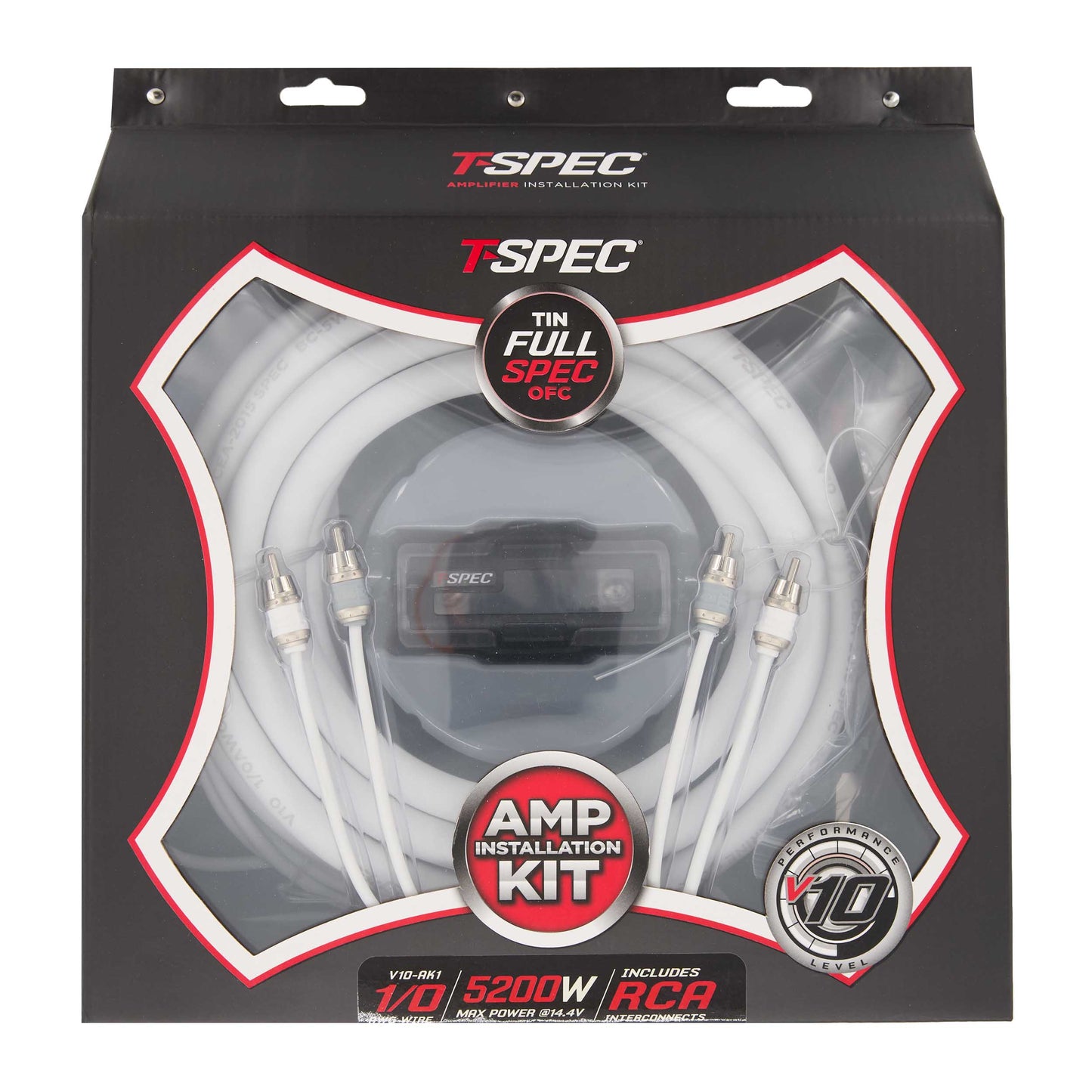 V10 OFC Amp Kit with RCA | 1/0 AWG | 5200W
