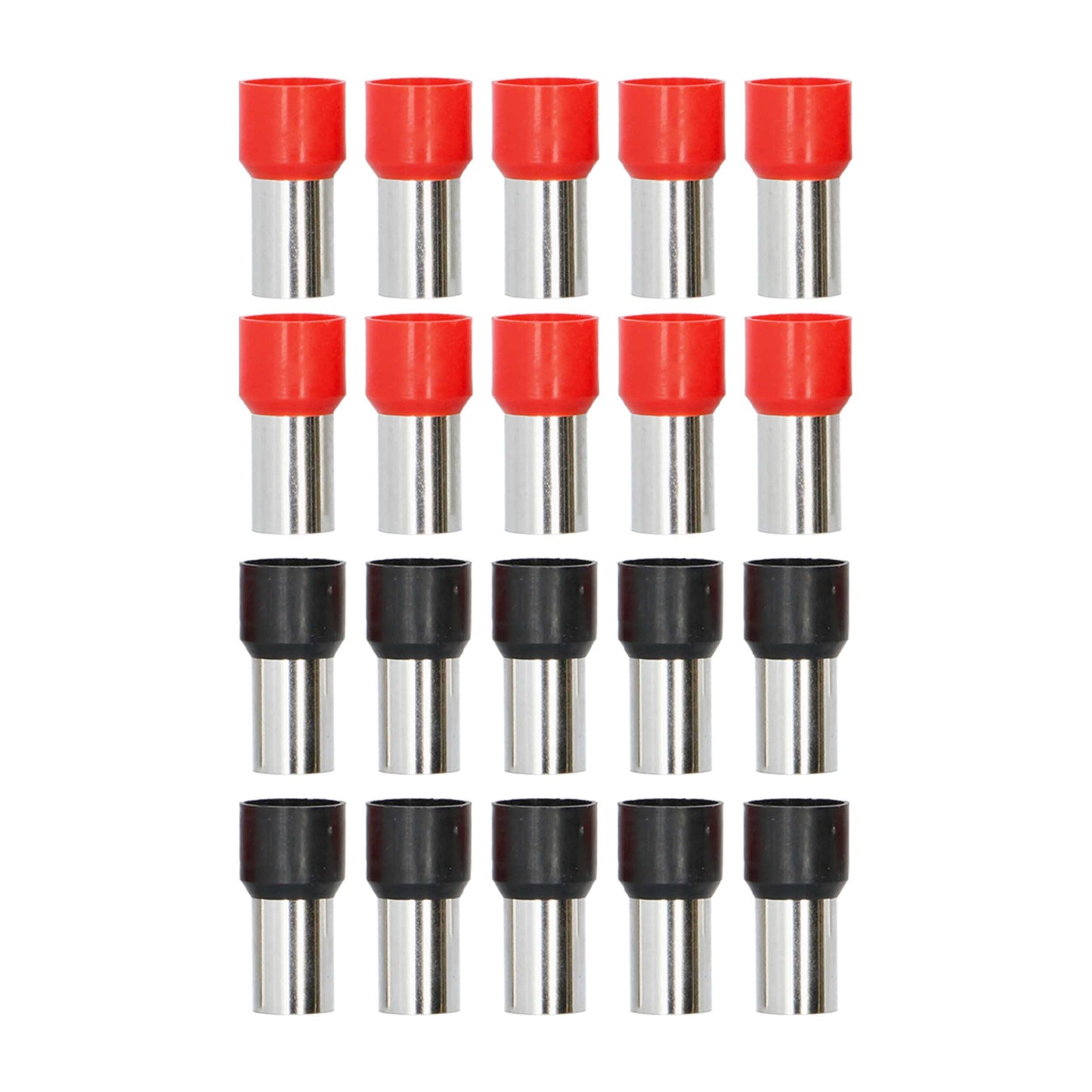 Ferrules Refill Pack | 0/1GA | Red/Black | 20 Piece