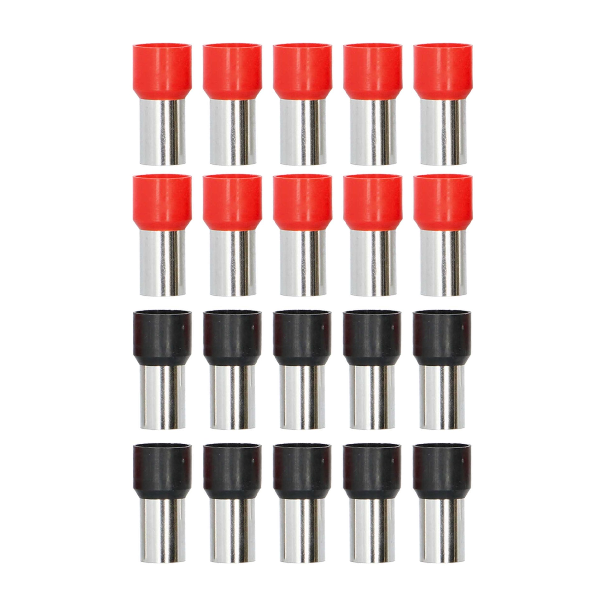 Ferrules Refill Pack | 0/1GA | Red/Black | 20 Piece