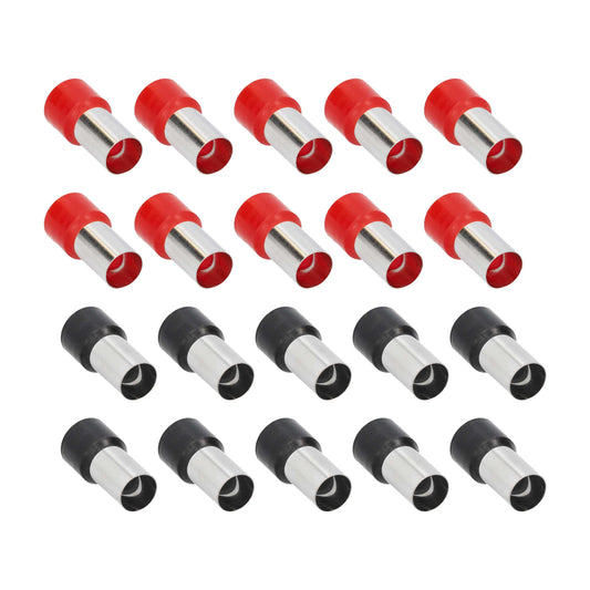 Ferrules Refill Pack | 0/1GA | Red/Black | 20 Piece