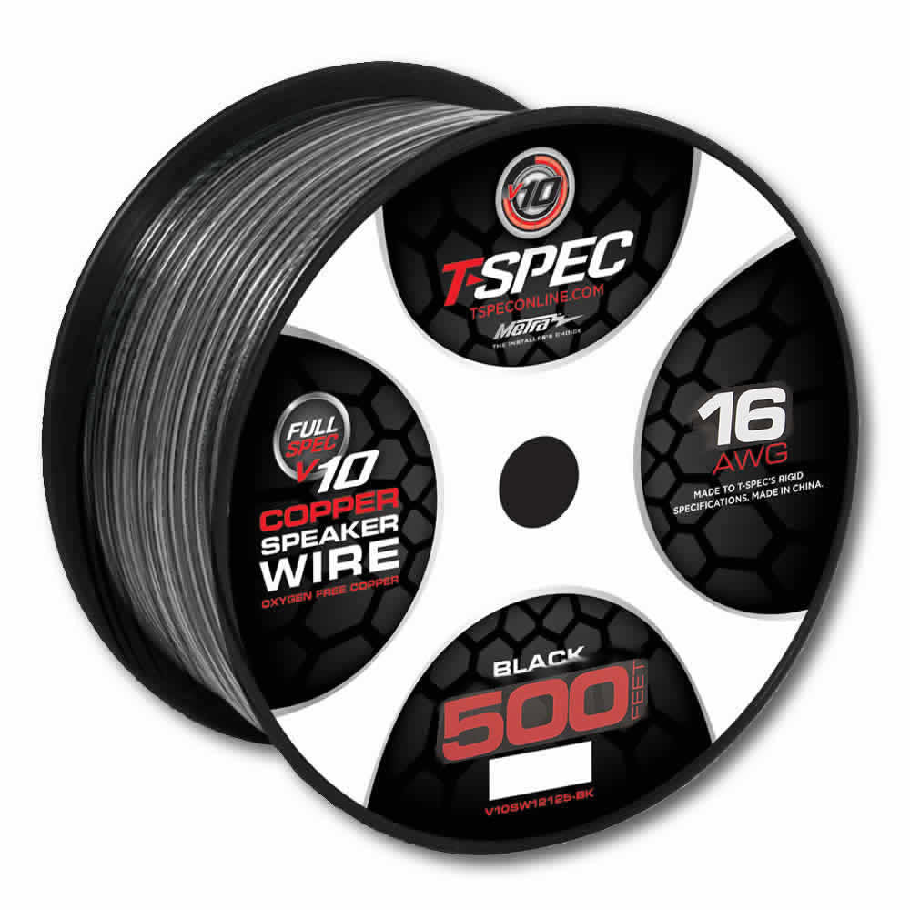 V10 OFC Speaker Wire | 16 AWG | 500 ft. | Black