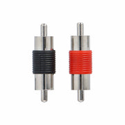 V6 RCA Barrel Adapter | Male to Male | 2 Pack