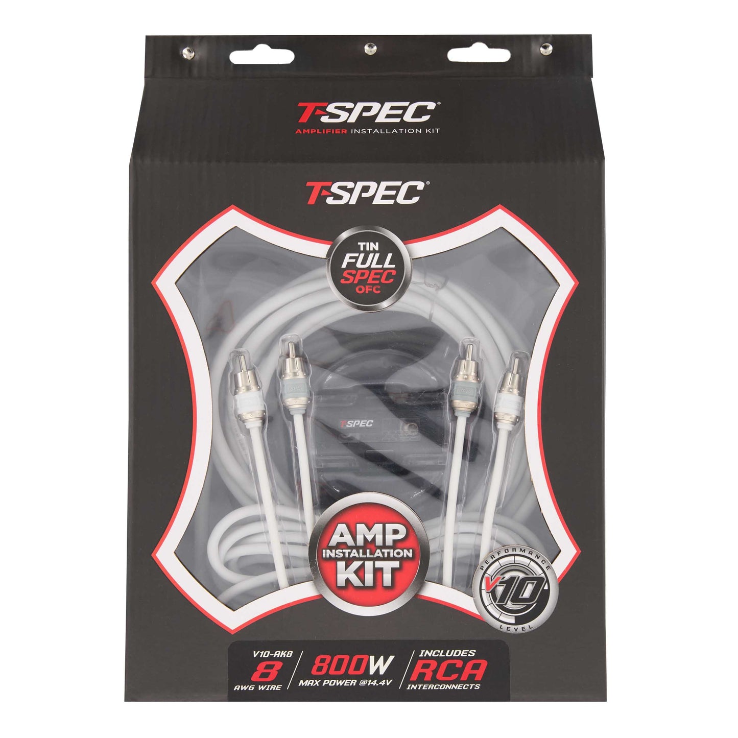 V10 OFC Amp Kit with RCA | 8 AWG | 8000W