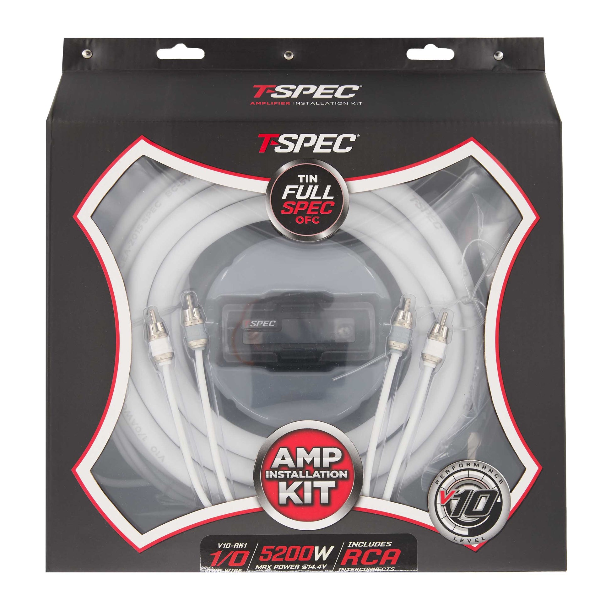 V10 OFC Amp Kit with RCA | 1/0 AWG | 5200W