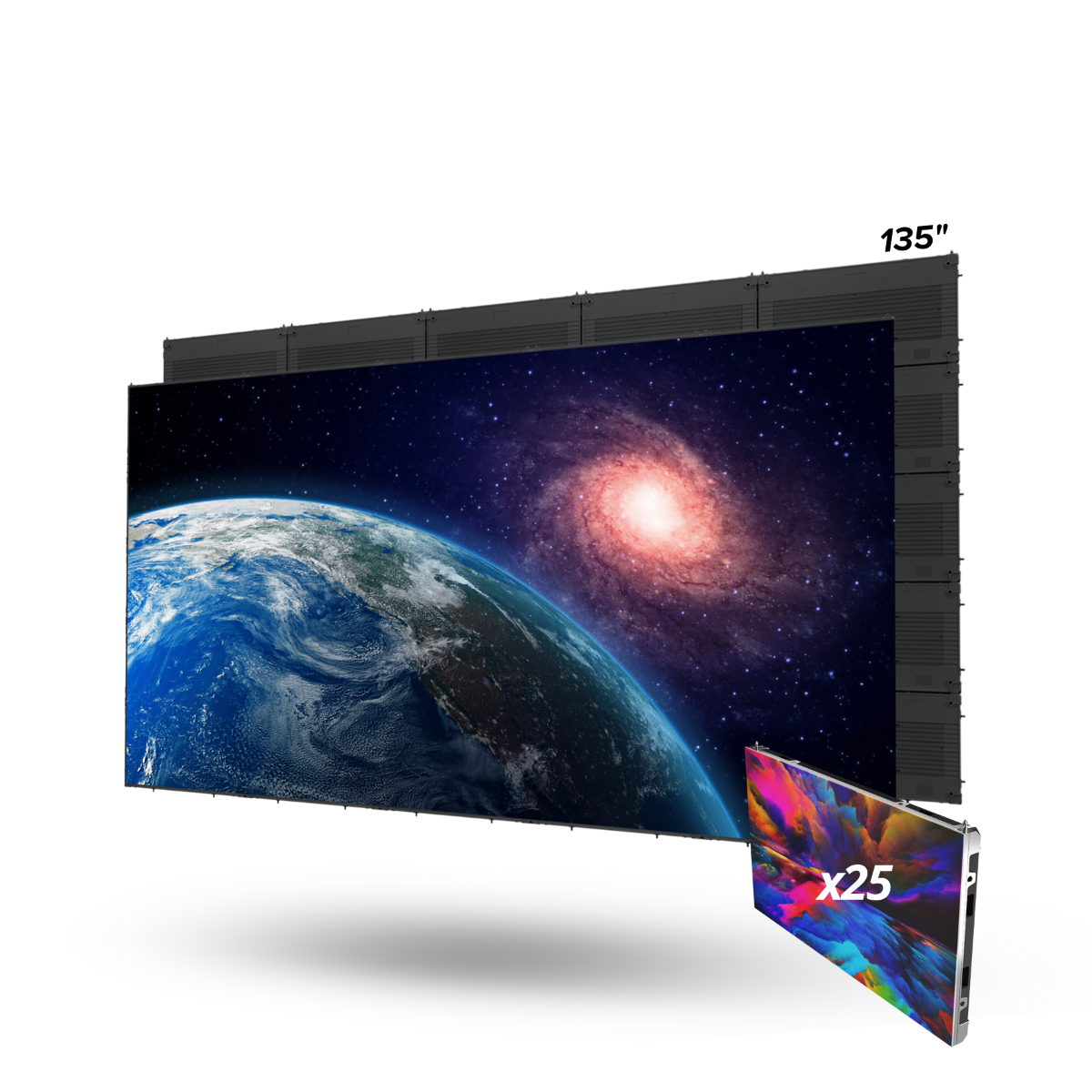 135in MicroLED TV C-ser. 1.25 Px Pitch 16:9 Ext. Proc.