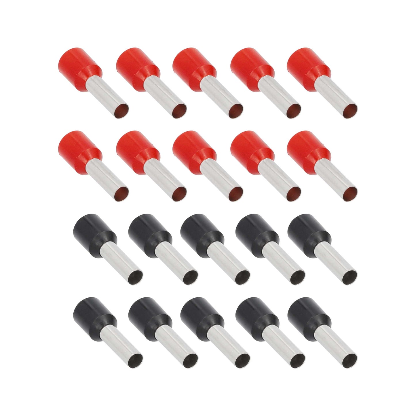 Ferrules Refill Pack | 10GA | Red/Black | 20 Piece