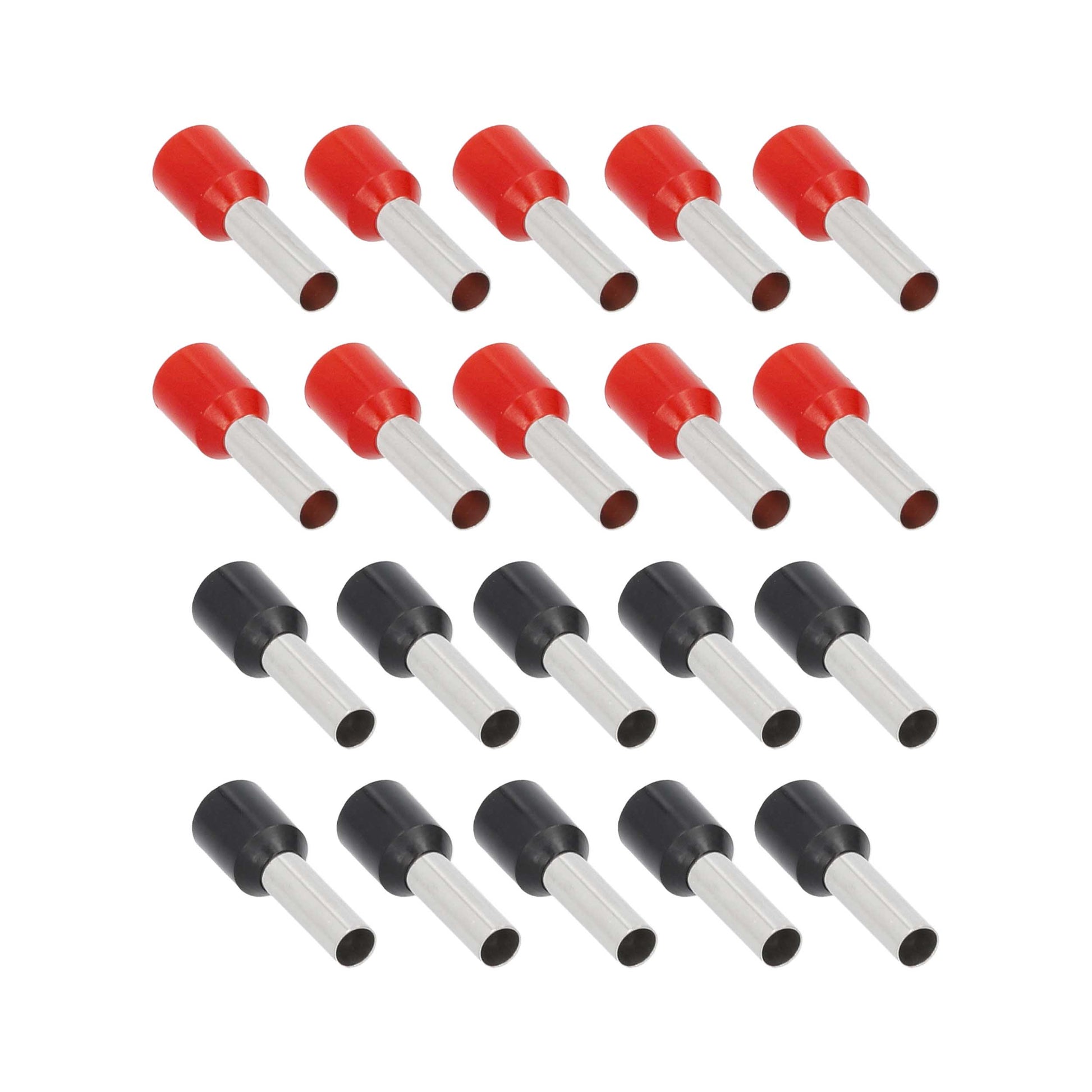 Ferrules Refill Pack | 10GA | Red/Black | 20 Piece