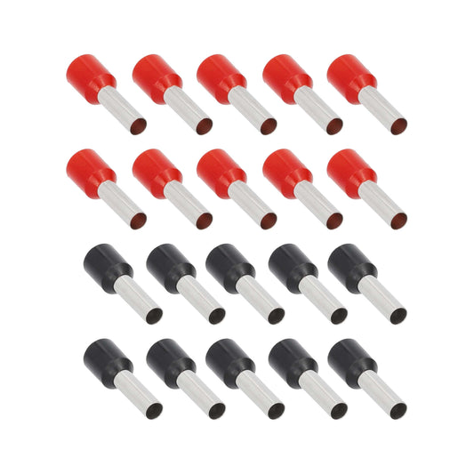 Ferrules Refill Pack | 10GA | Red/Black | 20 Piece