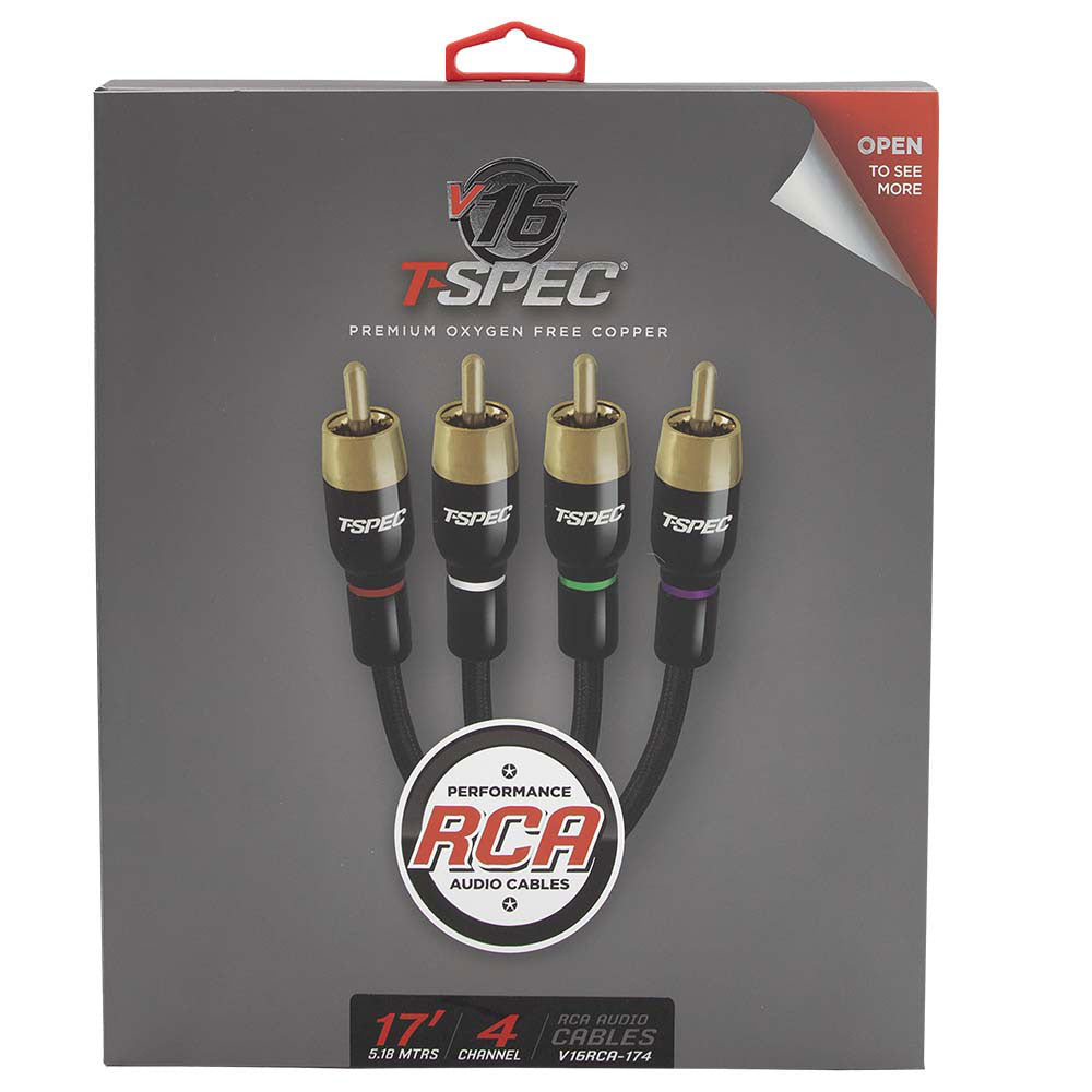 V16 4-Channel RCA Cable | 17 ft.