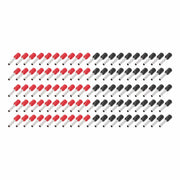 Ferrules Refill Pack | 16/18GA | Red/Black | 100 Piece