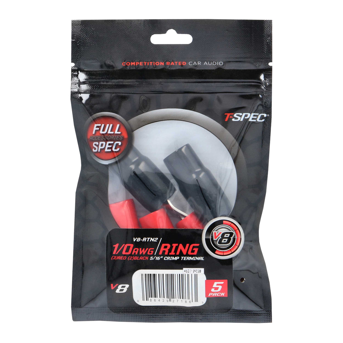 V8 Ring Terminal | 1/0 AWG | 5/16 in. | 5 Pack