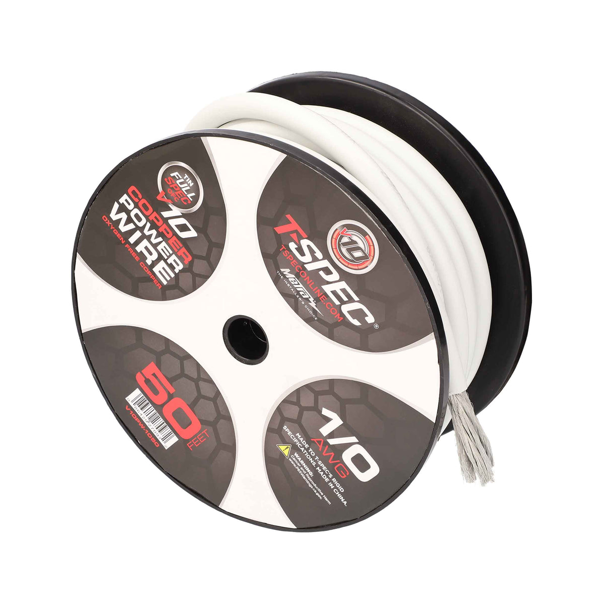 V10 OFC Tinned Power Wire | 1/0 AWG | 50 ft. | Pearl