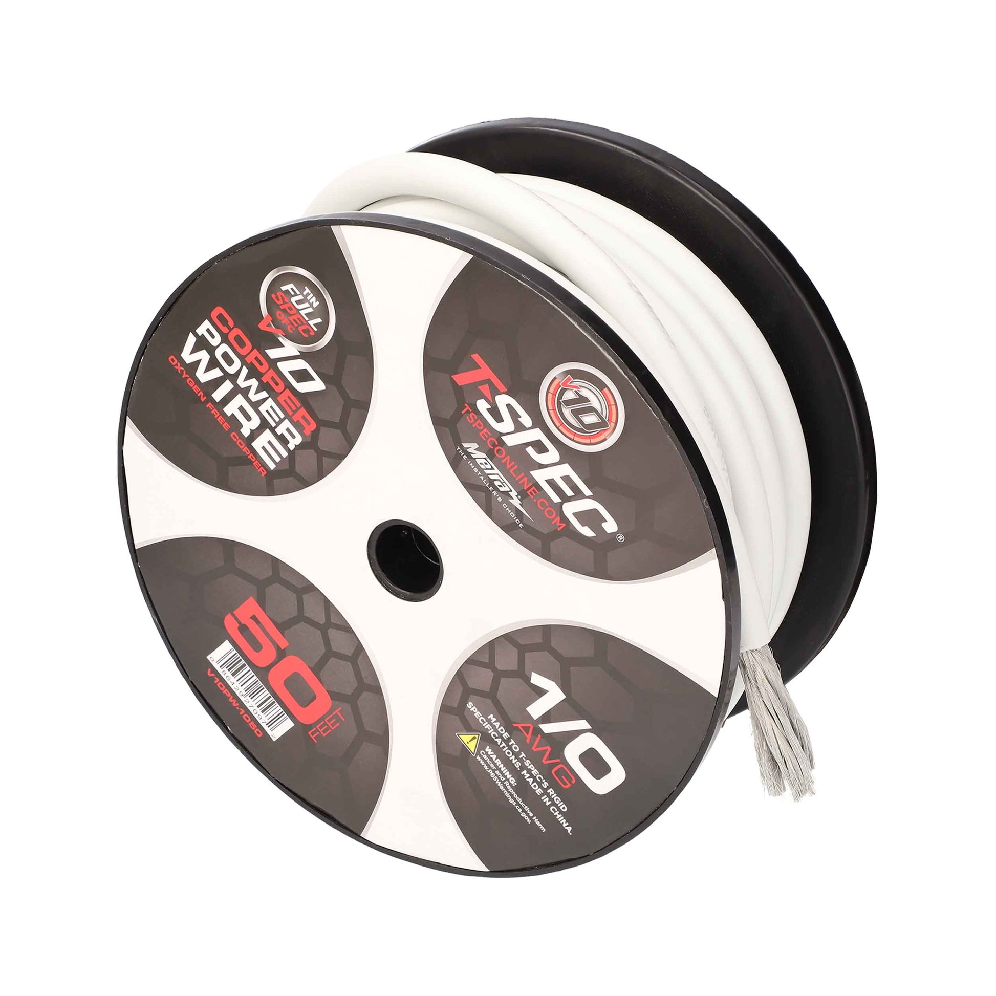 V10 OFC Tinned Power Wire | 1/0 AWG | 50 ft. | Pearl