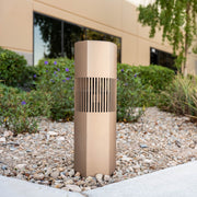Luxury Bollard Spkr, 6in Sub, 360deg 4.5in 8hm/70v, Champagn