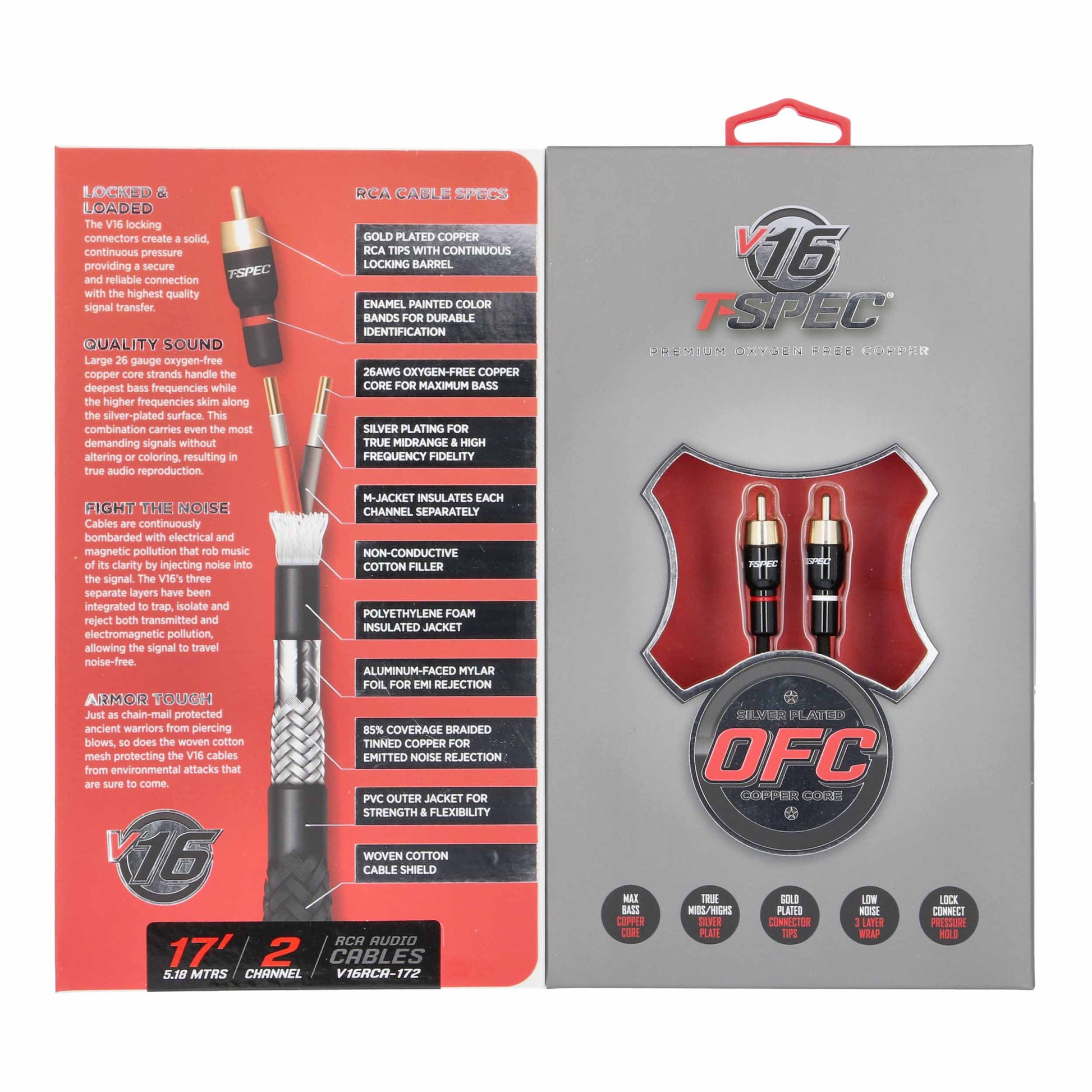 V16 2-Channel RCA Cable | 17 ft.