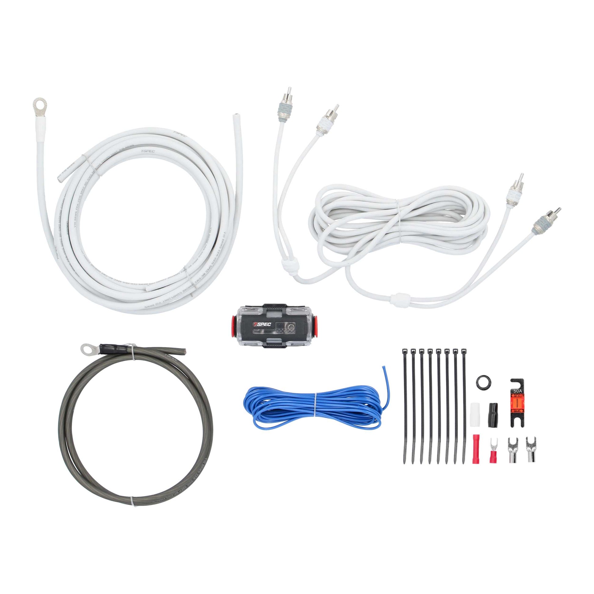 V10 OFC Amp Kit with RCA | 8 AWG | 8000W