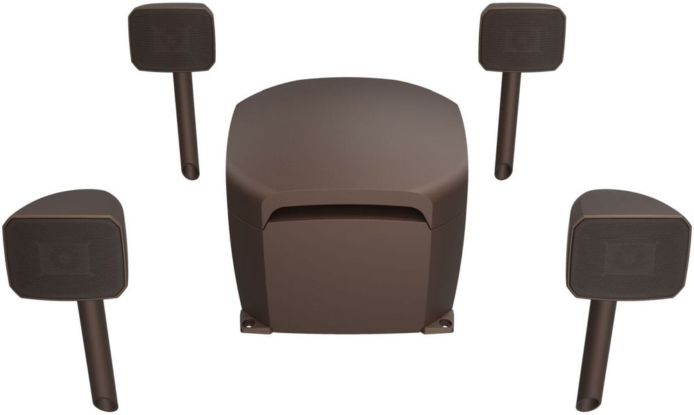 Klipsch® 4" Matte Brown Outdoor Landscape Speaker System COURTYARD 4.1 SYSTEM
