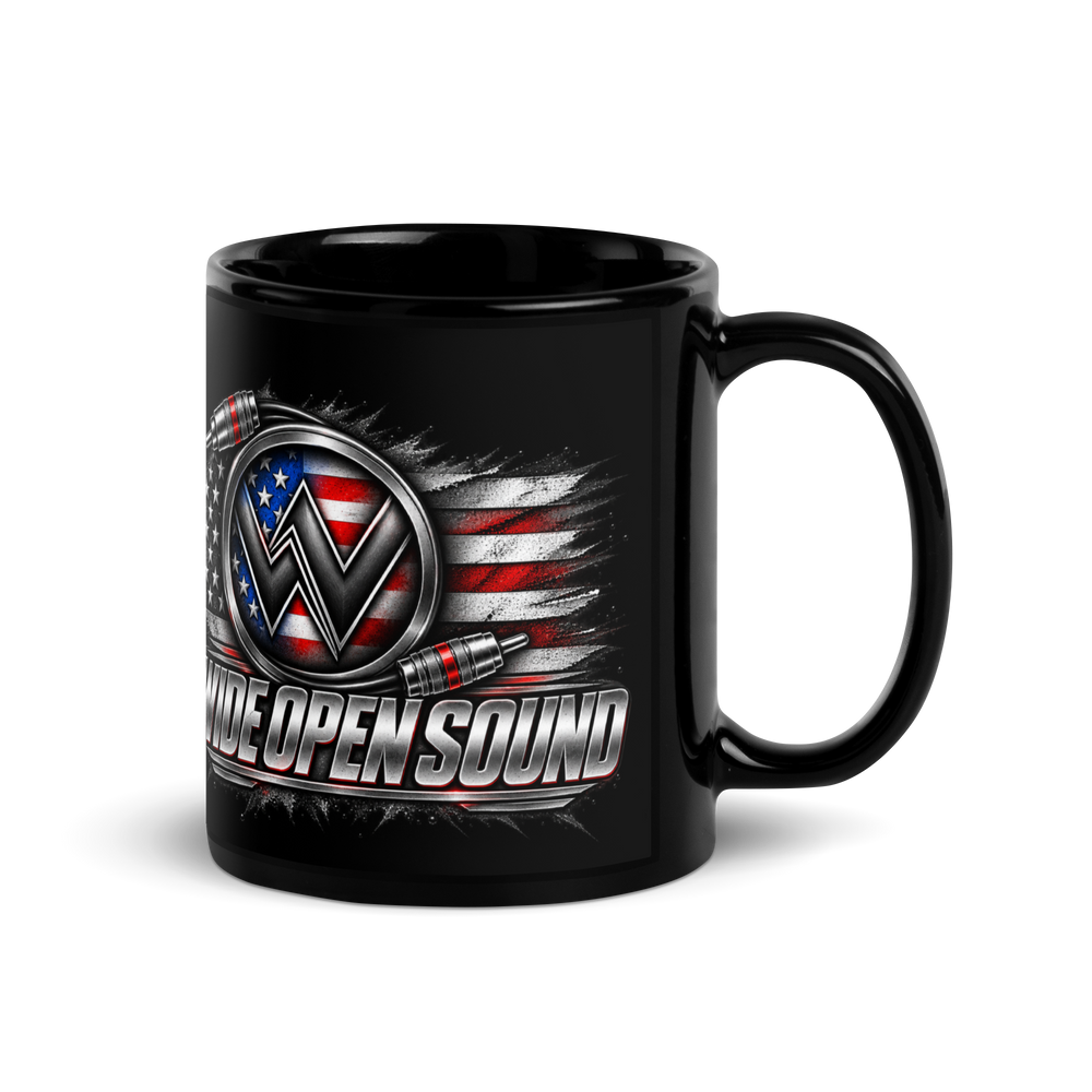 Black Glossy Mug "Crimson Depths Collection"