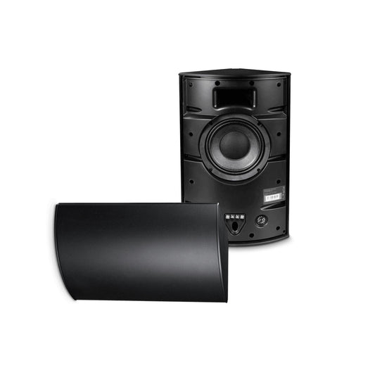 Corner Spkr, 6.5in+Bass Port, 70v/8ohm, IP55, Black