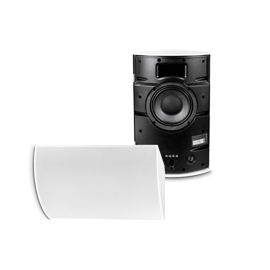 Corner Spkr, 6.5in+Bass Port, 70v/8ohm, IP55, White