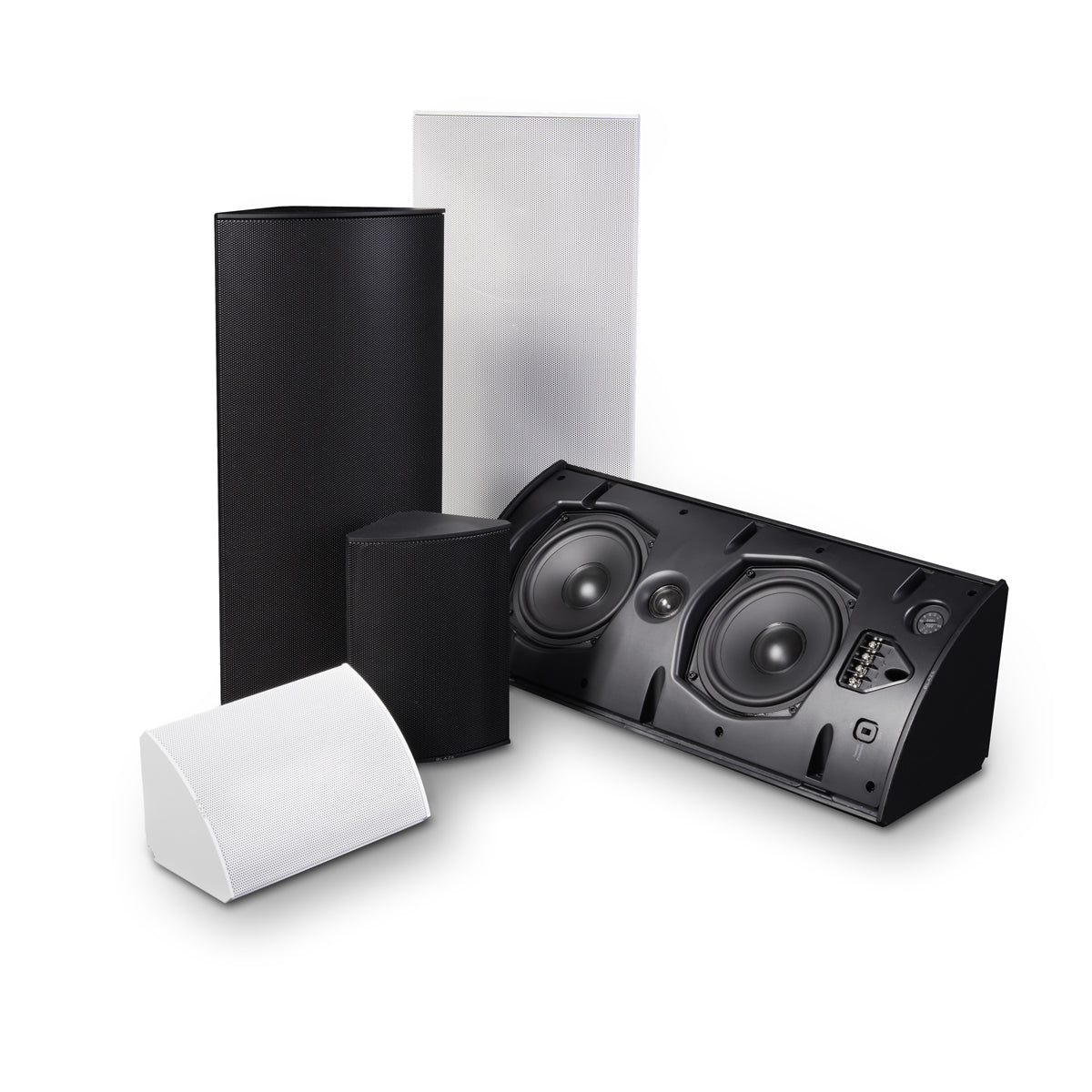 Shallow 8in+Passive Radiator, on-wall passive subwoofer, WHT
