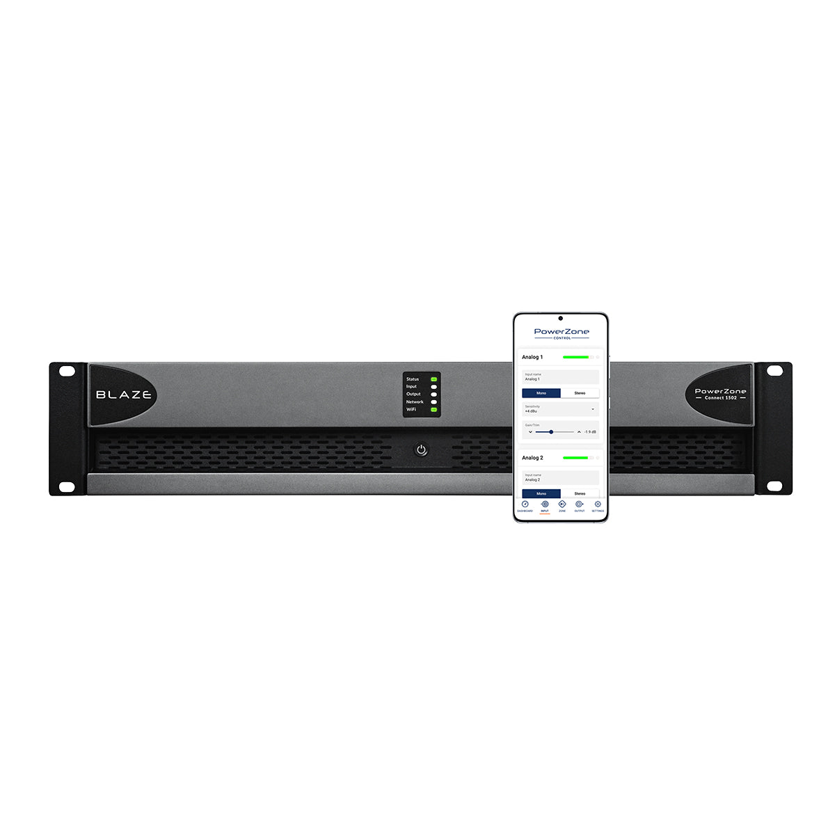 PowerZone Connect 1502 - 10 input 1500w 8 Ohm-70v, 2ch IP Am
