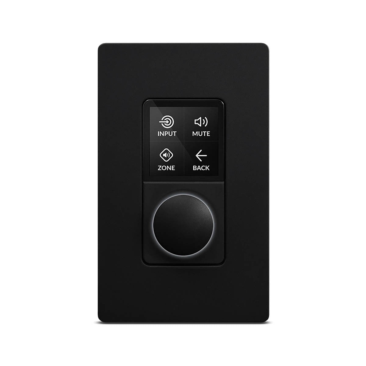 Multi-Zone PoE-powered wall-controller, Single Gang Black