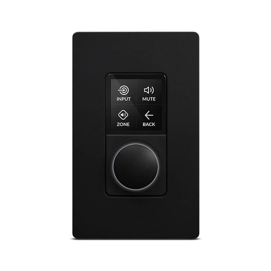 Multi-Zone PoE-powered wall-controller, Single Gang Black