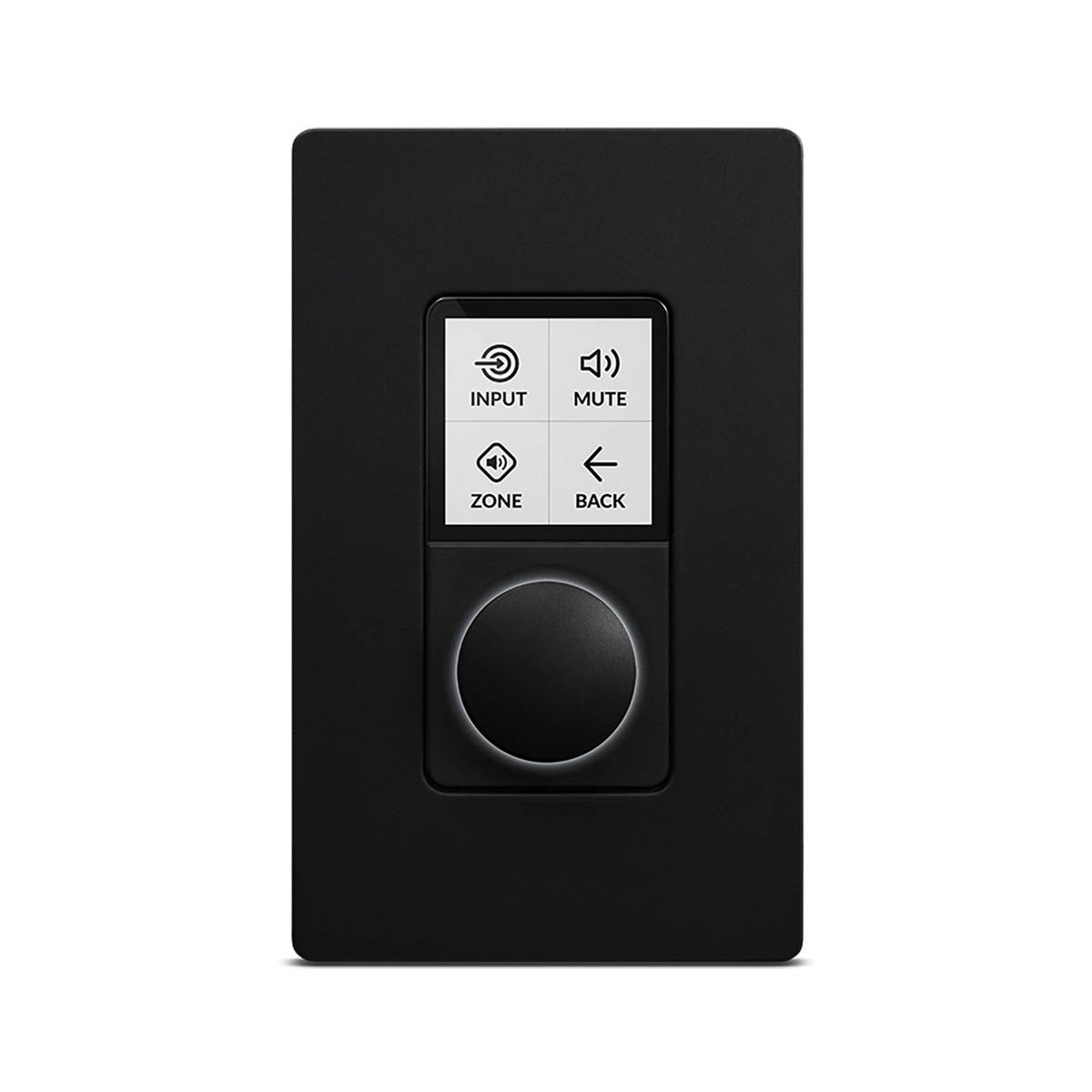 Multi-Zone PoE-powered wall-controller, Single Gang Black