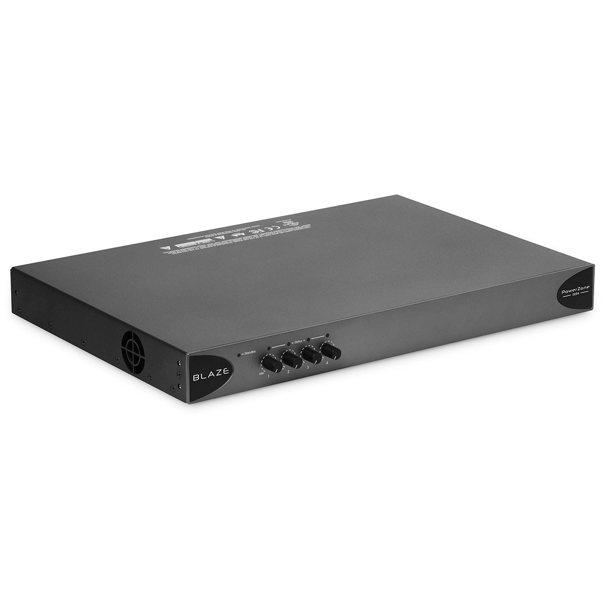 PowerZone 1004 - 4x250w Bal 4-input 8 Ohm-70v Amp, 1U-RK Inc