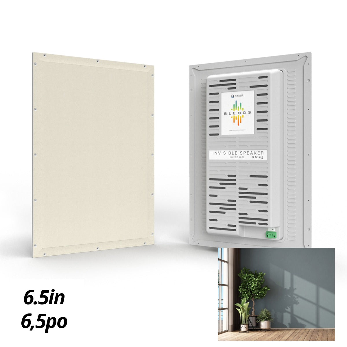 6.5in 2-way Full Range, BLENDS Invisible Speaker