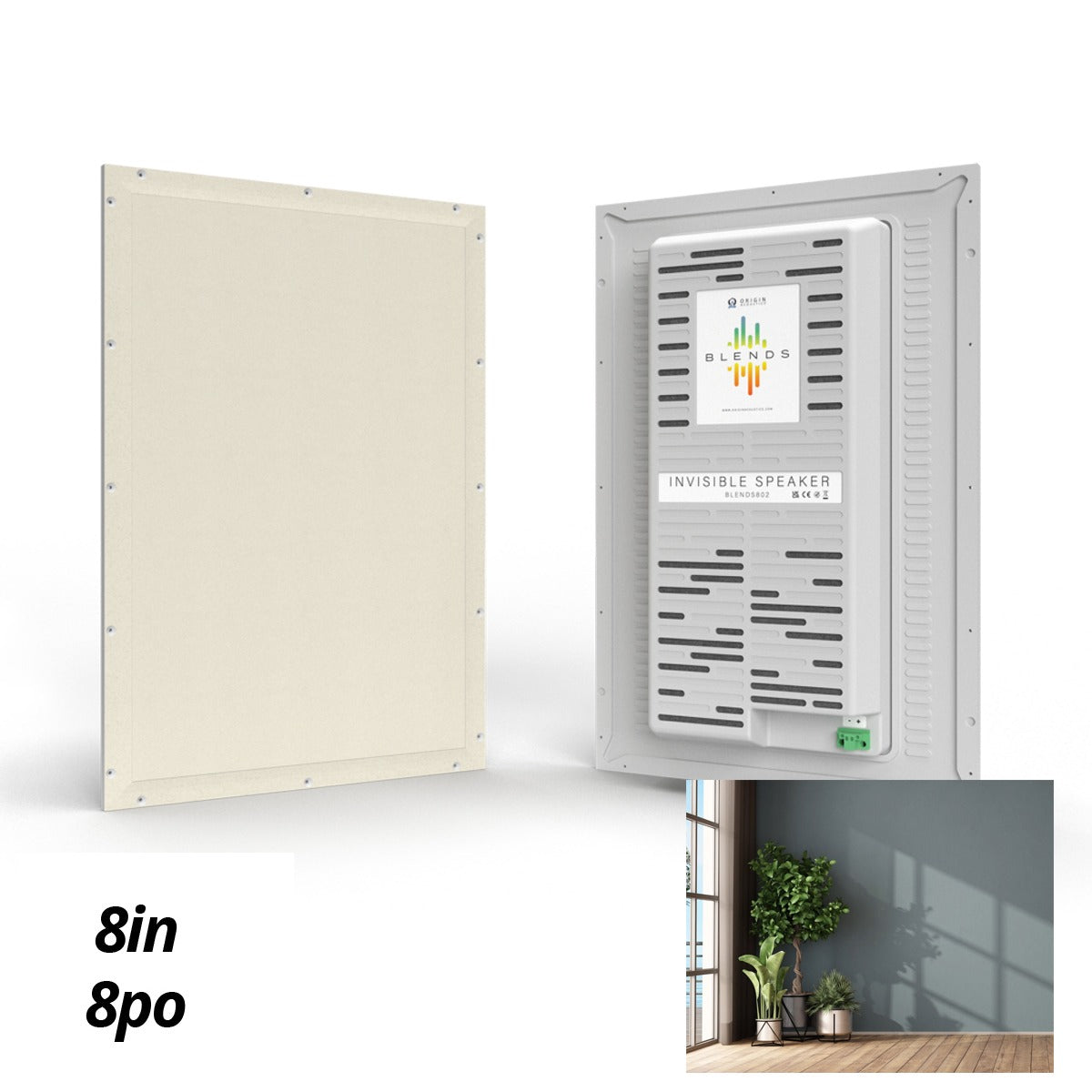 8in 2-way Full Range, BLENDS Invisible Speaker