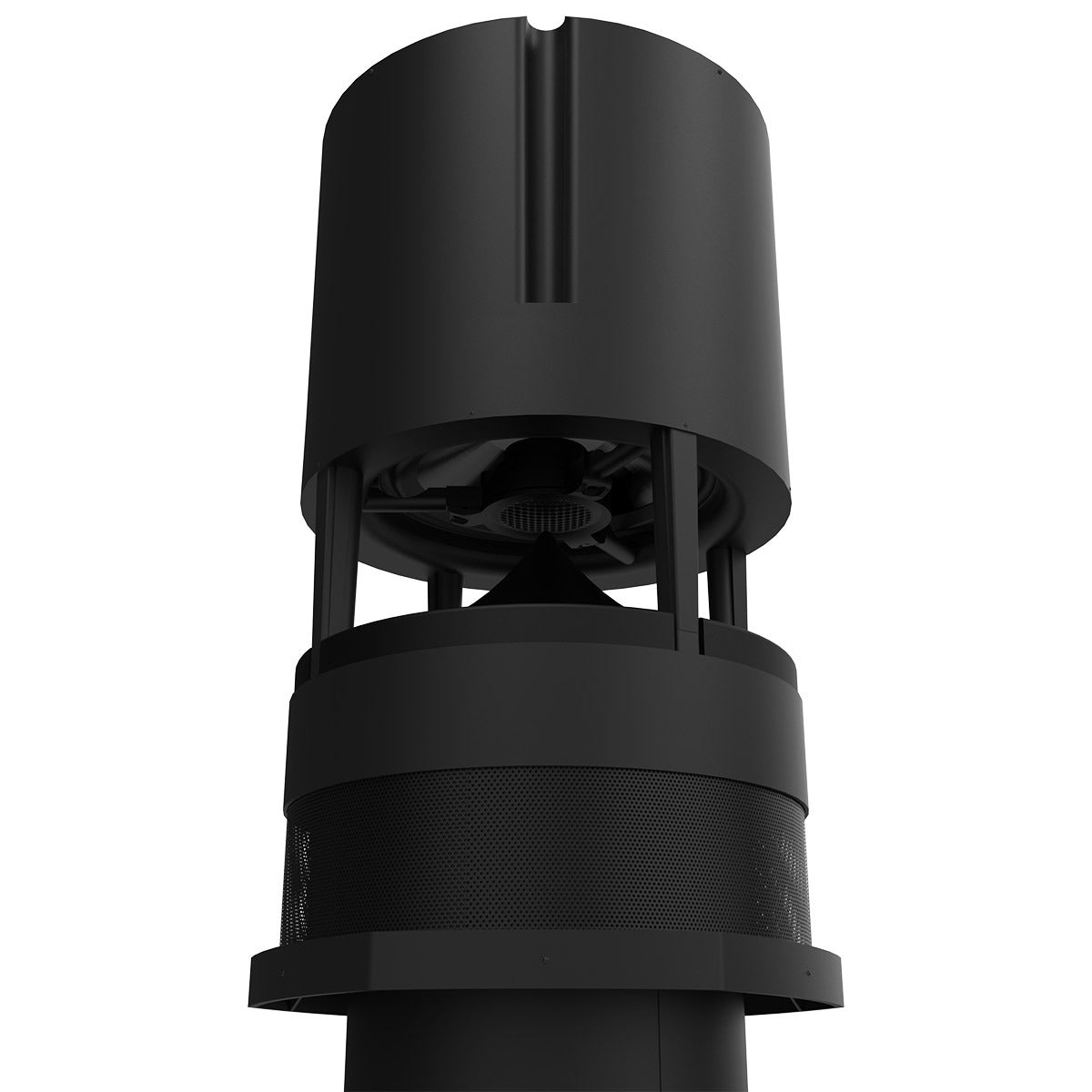 Luxury Bollard Spkr, 8in Sub, 360deg 5.25in 8hm/70v, Silver