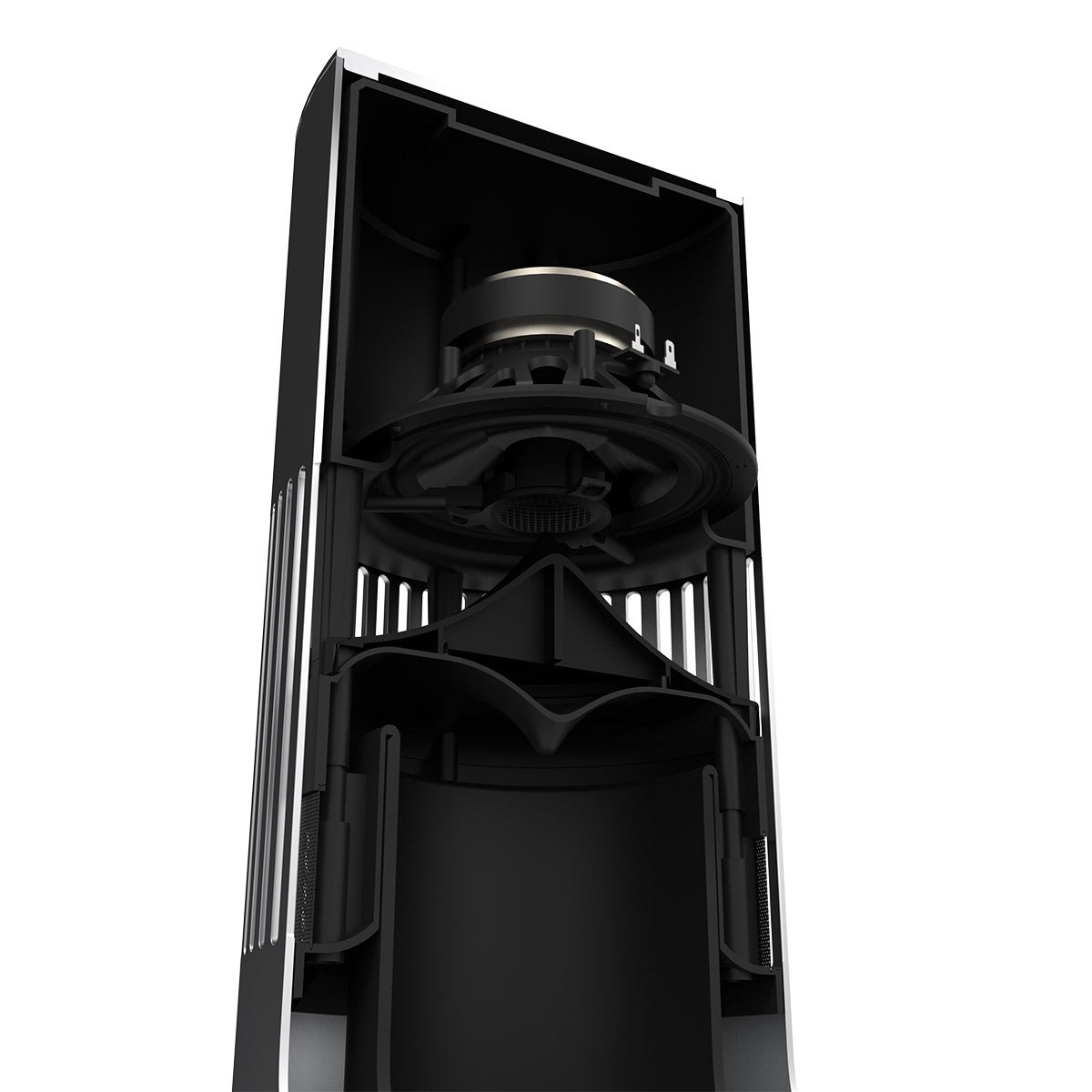 Luxury Bollard Spkr, 10in Sub, 360deg 6.5in 8hm/70v, Champag