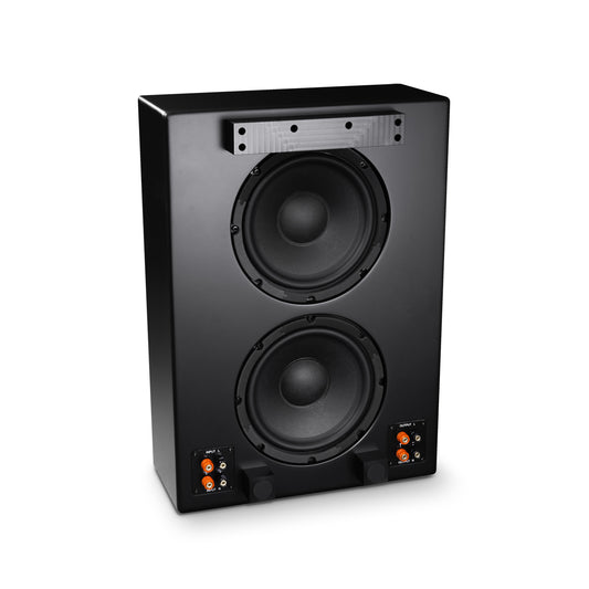 Shallow 8in+Passive Radiator, on-wall passive subwoofer, BLK
