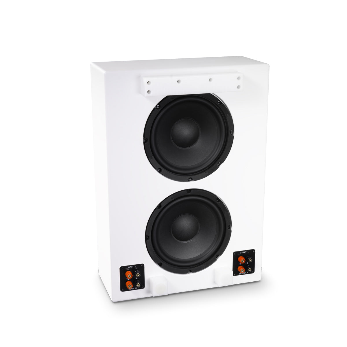 Shallow 8in+Passive Radiator, on-wall passive subwoofer, WHT